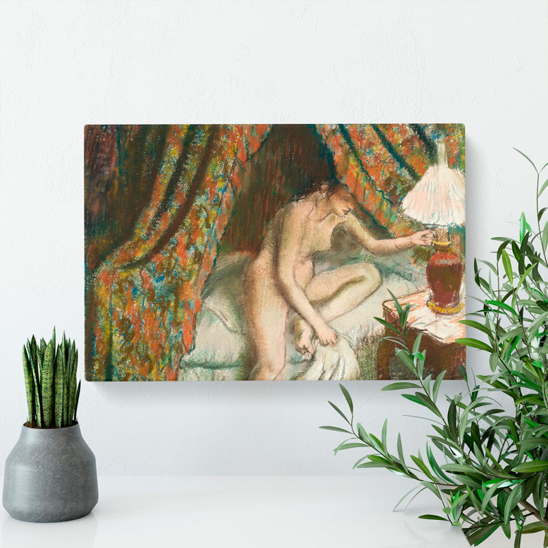 Naked Woman In Bed by Edgar Degas - Wrapped Canvas Painting, 35cm H x 50cm W x 3cm D