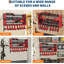 Support mural pour outils électriques avec station de charge, support de garage robuste à 3 couches avec 8 prises, 4 tablettes de rangement pour perceuse avec crochets, support de batterie pour tablette de perceuse pour garage, établi