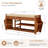 3-Tier Bamboo Shoe Bench With Storage & Side Shelves-572197360