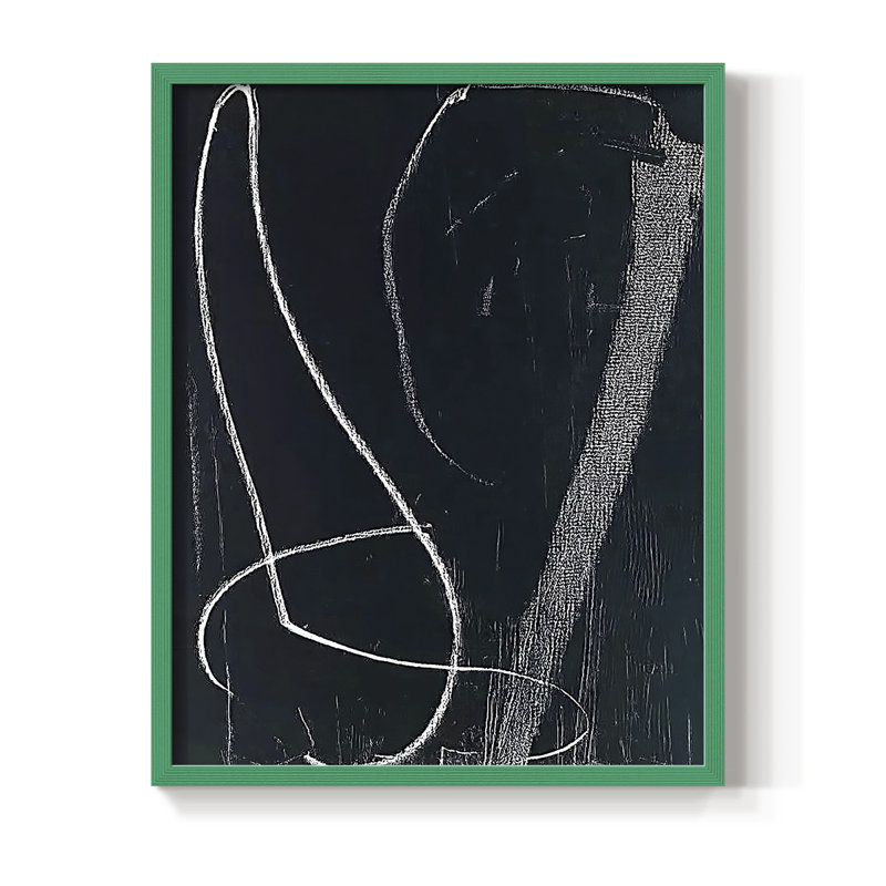 "ABSTRACT Series DCXVI" par J Paul, H 11 po x l 9 po, Vert
