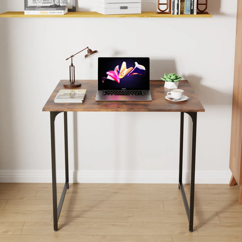 Bureau d'ordinateur à hauteur réglable Medwin, H 29,7 po x l 31,52 po x P 19,7 po, Vintage/Black