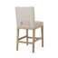 Ensemble de 2 tabourets de comptoir revêtus de tissu