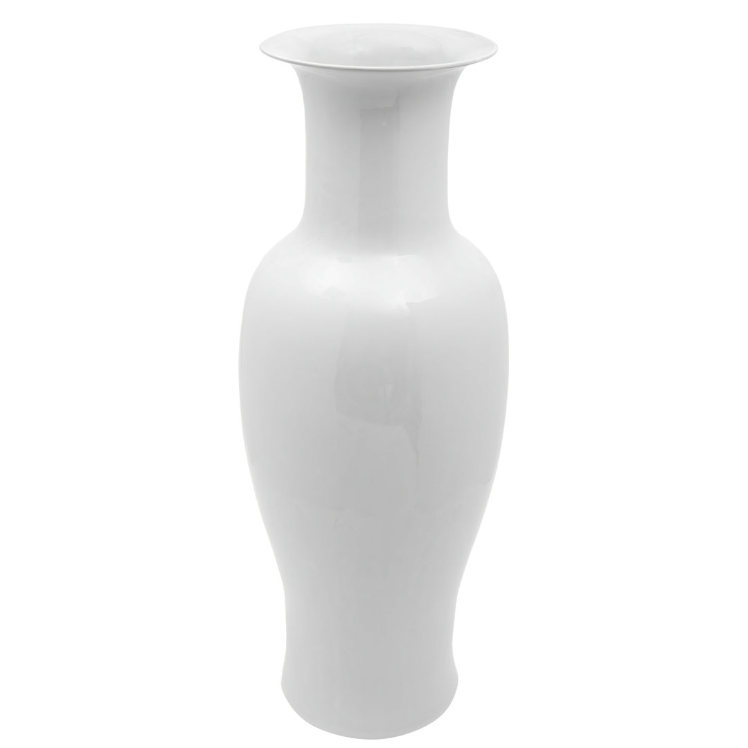 Huneycutt Blue/White 35'' Porcelain Floor Vase Lark Manor™