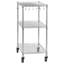 Étagère de rangement robuste et ajustable en fil métallique avec roulettes