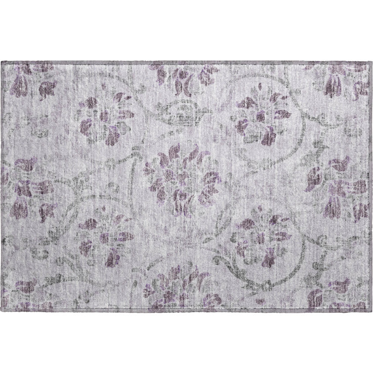 Premium Machine Washable Prisco Lavender Rug