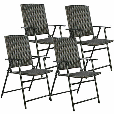 Basit Metal Outdoor Folding Dining Side Chair