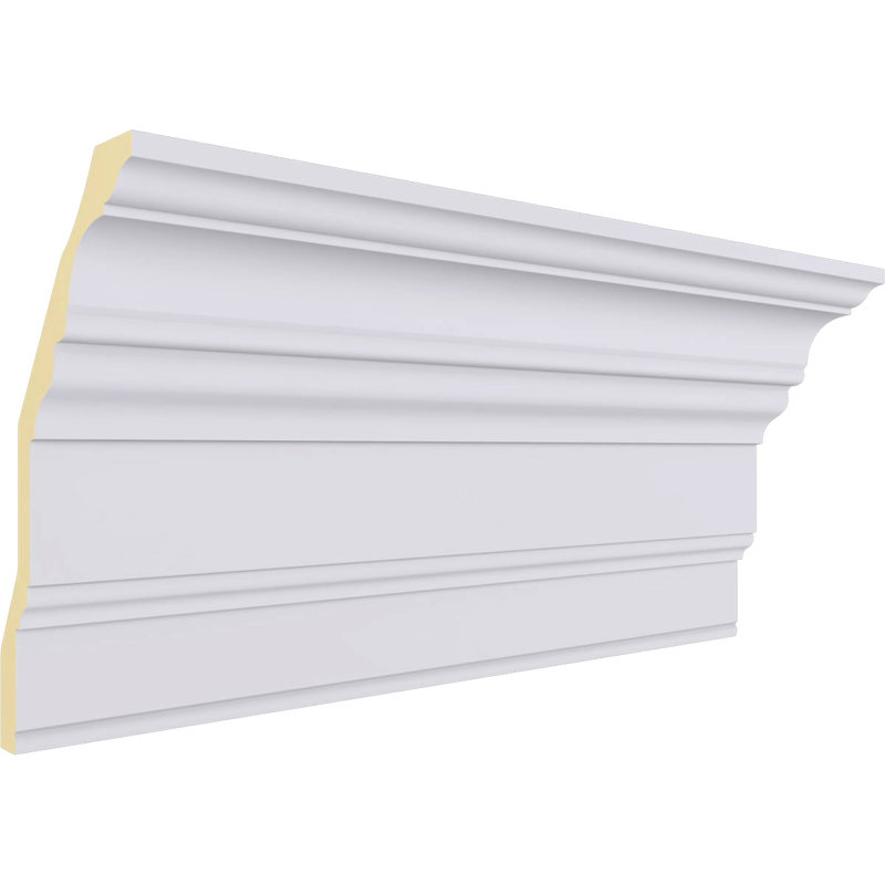 Moulure couronnée lisse H 13 po x P 6 7/8 po x F 14 5/8 po x L 94 1/2 po