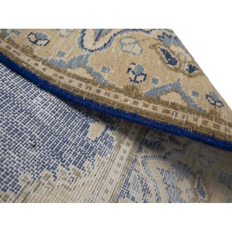 Tapis bleu / brun 7 pi 1 po x 3 pi 10 po Wedemeyer