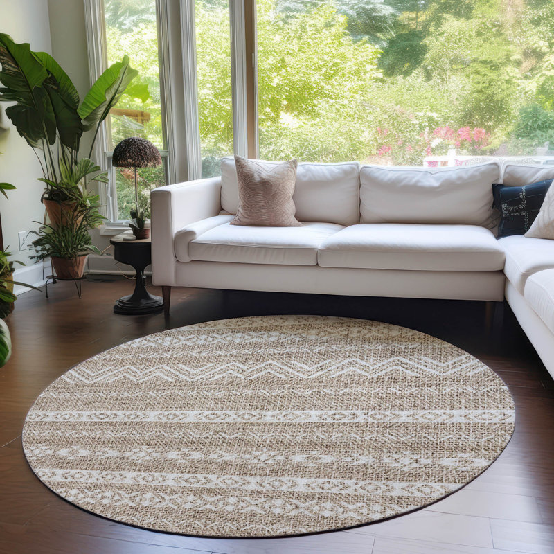  Cean Non-Slip Door Mat, Round 8'