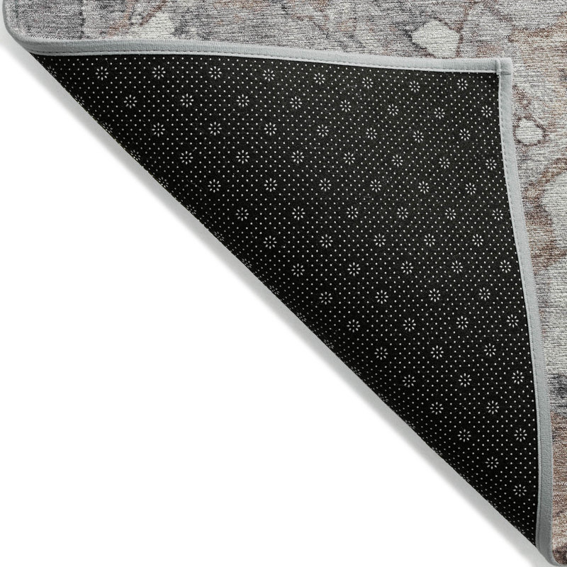 Machine Washable Indoor/Outdoor Xhevrie Mocha Rug, Rectangle 5' x 7'6"