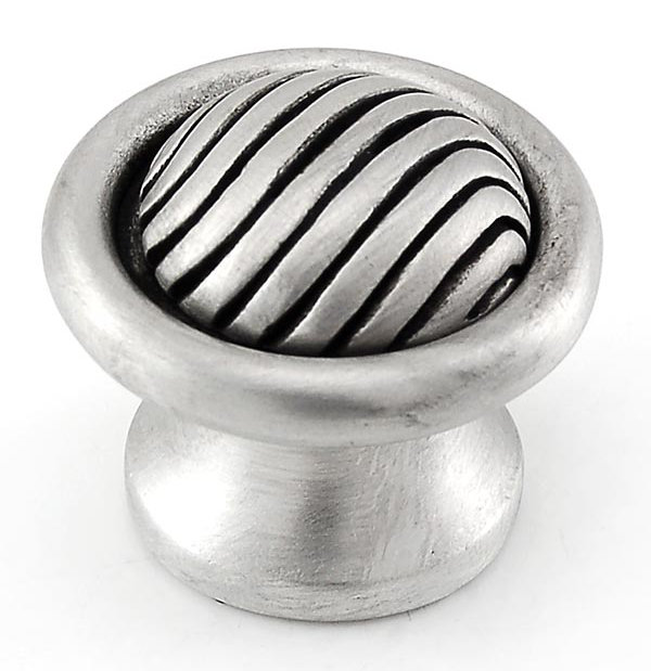 Poignée champignon Sanzio de 1 1/8 po de diamètre, Nickel antique