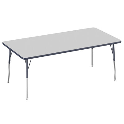 Rectangle T-Mold Adjustable Height Activity Table