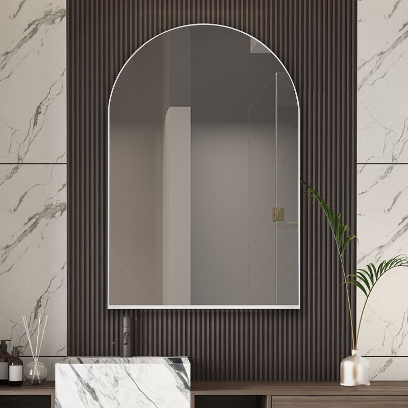 Armoire de rangement de salle de bain murale, armoire à pharmacie, armoire de salle de bain moderne avec miroir, Blanc