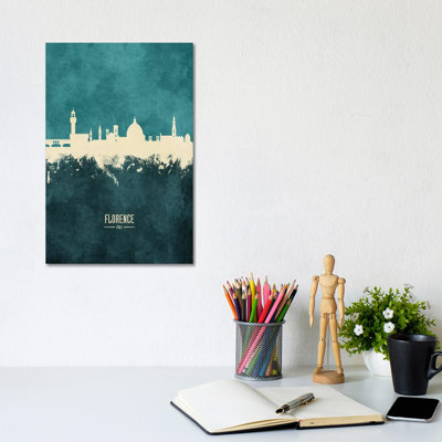 Florence Italy Skyline by Michael Tompsett - Wrapped Canvas Painting