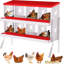 Boîte de nidification de poulet, 10 boîtes de nidification en métal pour poulailler, collection facile d'œufs, nettoyage facile, boîtes de ponte avec poules de support pour poules-746780184-571270882