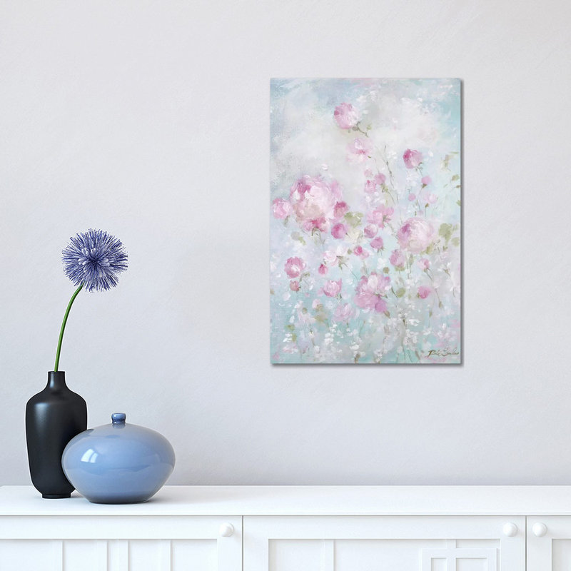 Whispering Roses 1 Piece Wrapped Canvas Painting, 30.48 cm H x 45.72 cm W