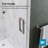 KW03 56 - 60 In. W X 76 In. H Single Sliding Frameless Shower Door With 3/8 In. Clear Glass-101548272