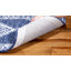 Tapis ivoire / bleu en laine / coton touffeté à la main Salerna-26609271