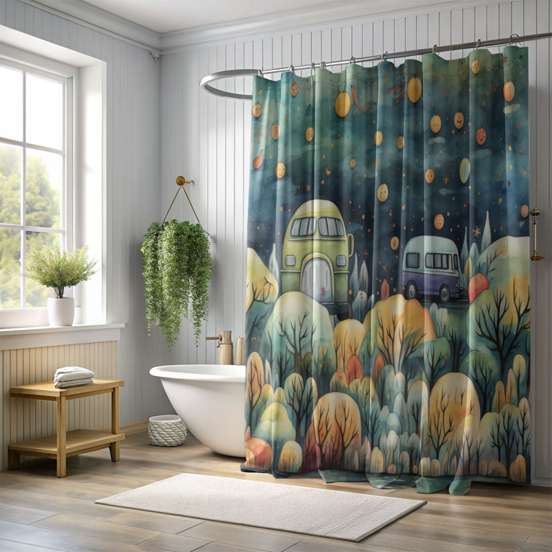 Rideau de douche Scary Fall - Premium, H 74 po x l 71 po