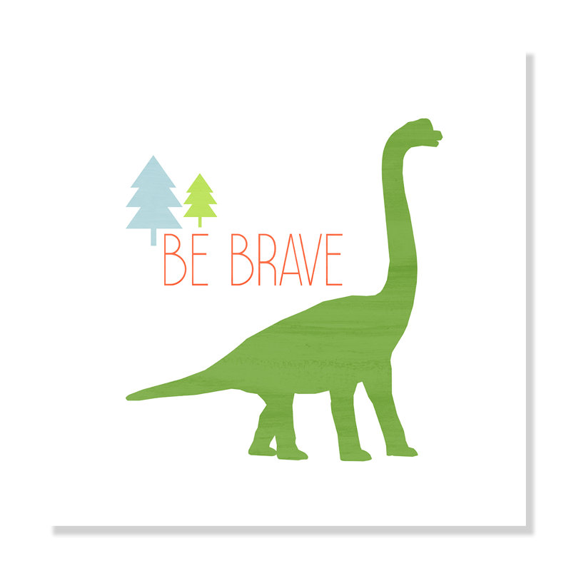 Dino Brave 1, impression sur papier, H 16 po x l 16 po x P 1 po