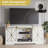 Rustic TV Stand With Barn Door-1391107532