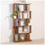 Modern 5-Tier Open Bookcase - Dark Oak MDF Vertical Storage Shelf for Living Room, Home Office & Bedroom Decor