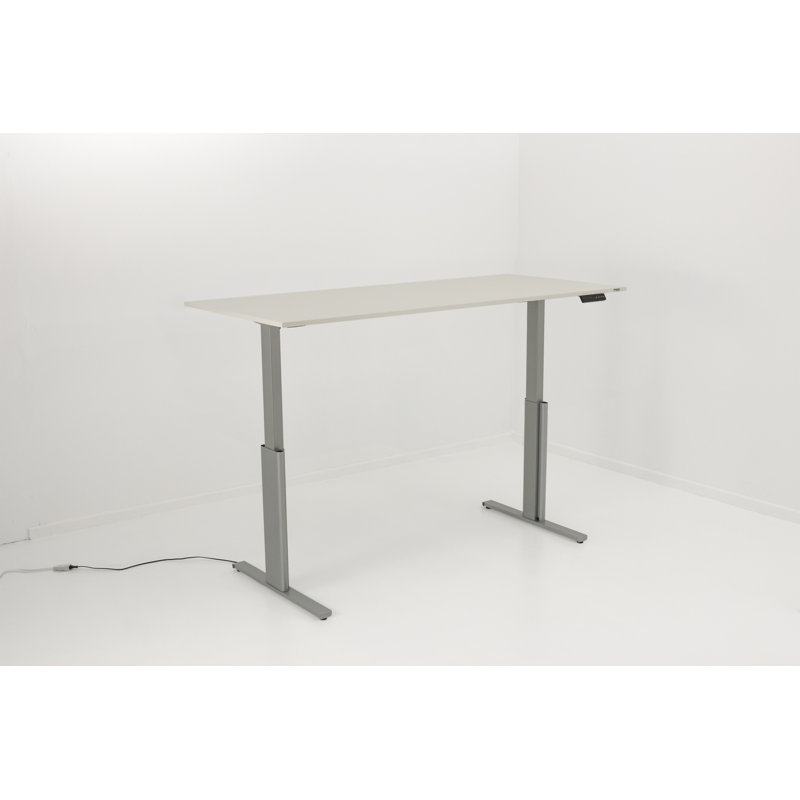 Thaler Adjustable Standing Desk, White, 120cm H x 100cm W x 60cm D