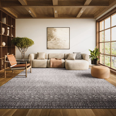 Tapis gris foncé / ivoire Rensselear