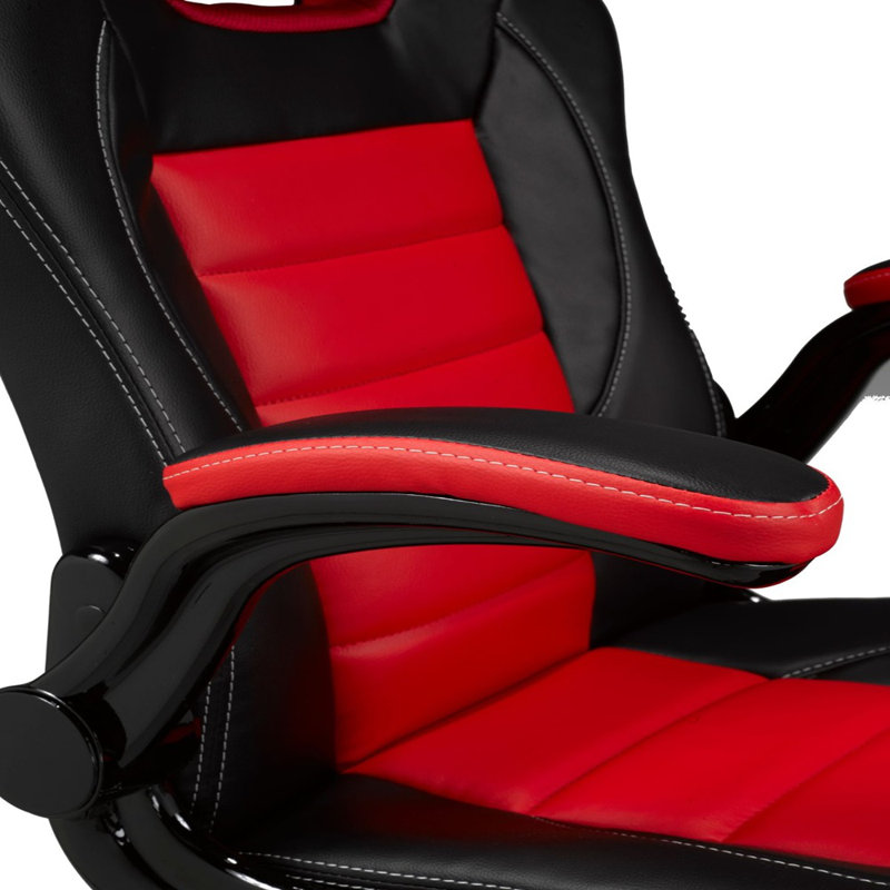 Fauteuil de jeu et de course pivotant Inbox Zero, Noir / rouge