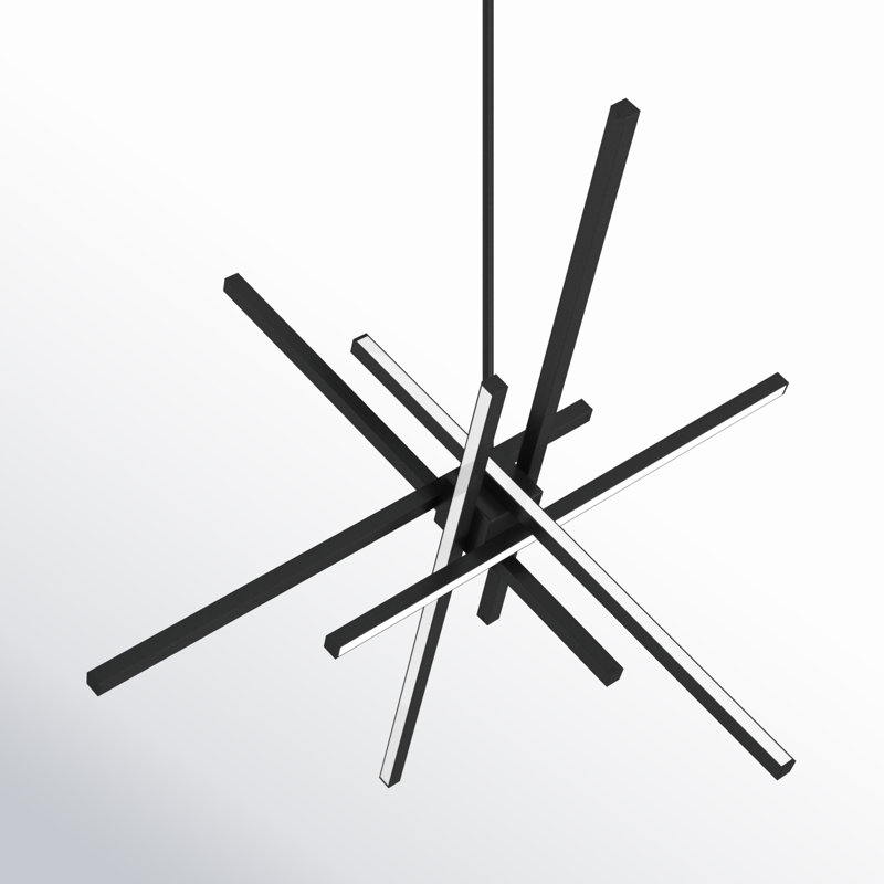 Rochelle 6-Light Chandelier, Black, 39"