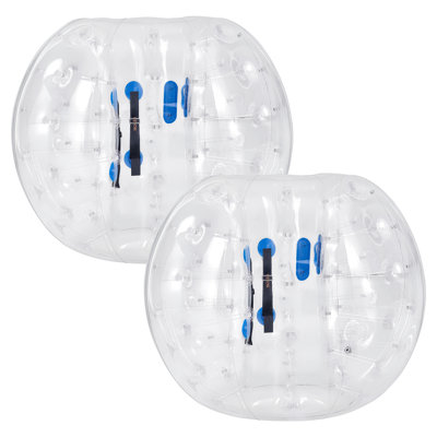 2-Pack Inflatable Bumper Balls 5FT Human Bubble for Adult Transparent, for Backyard, Camping, Picnic, Park, Lawn, and Outdoor Team Gameplay, Thickened PVC Material, Sumo Hamster Ball with Handle