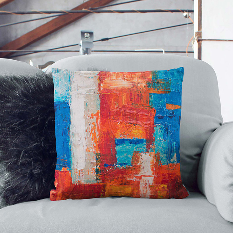 Abstract Square Throw Cushion, 55 x 55 cm