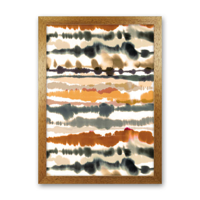 Soft Nautical Watercolor Lines Brown - Print