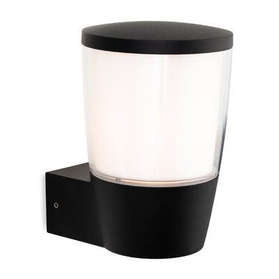 Matte Black 16cm H Outdoor Armed Sconce