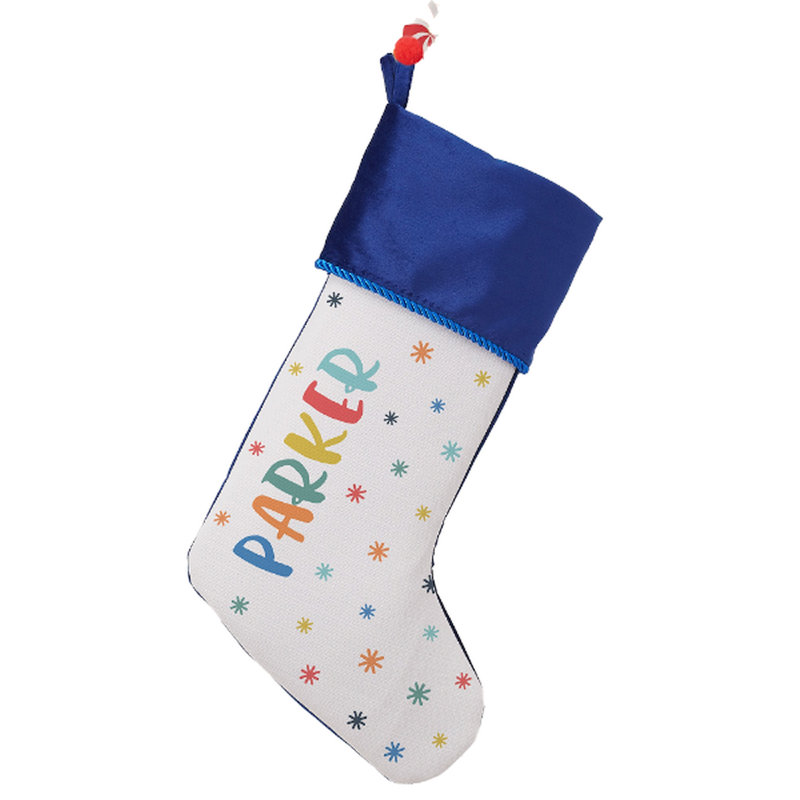 Chaussette de Noël bleu Warm Warm Wishes, Oui