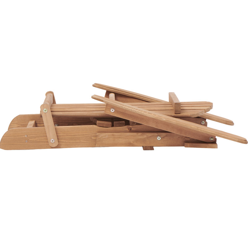 Ensemble de 2 chaises pliantes préassemblées en bois de pruche, idéales pour une fête sur un toit-terrasse ou en camping. Design élégant.