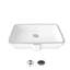 Lavabo de salle de bain rectangulaire encastré blanc 20-3 / 8 po L STY sujets Horizon Ritzy
