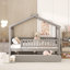 Lit maison avec lit gigogne-349194906