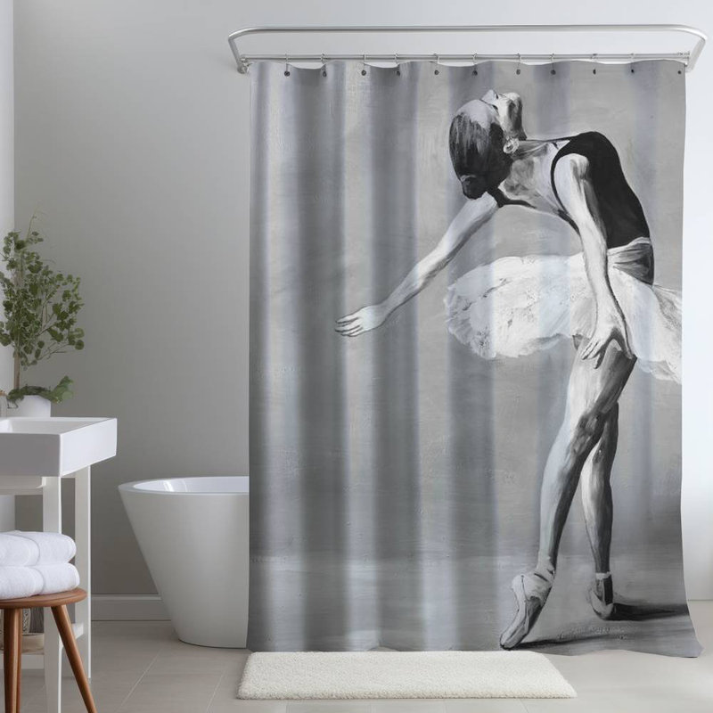 Shower Curtain SP23 – Polyester Shower Curtain, Dye Sublimation Print, 71" W × 74" L