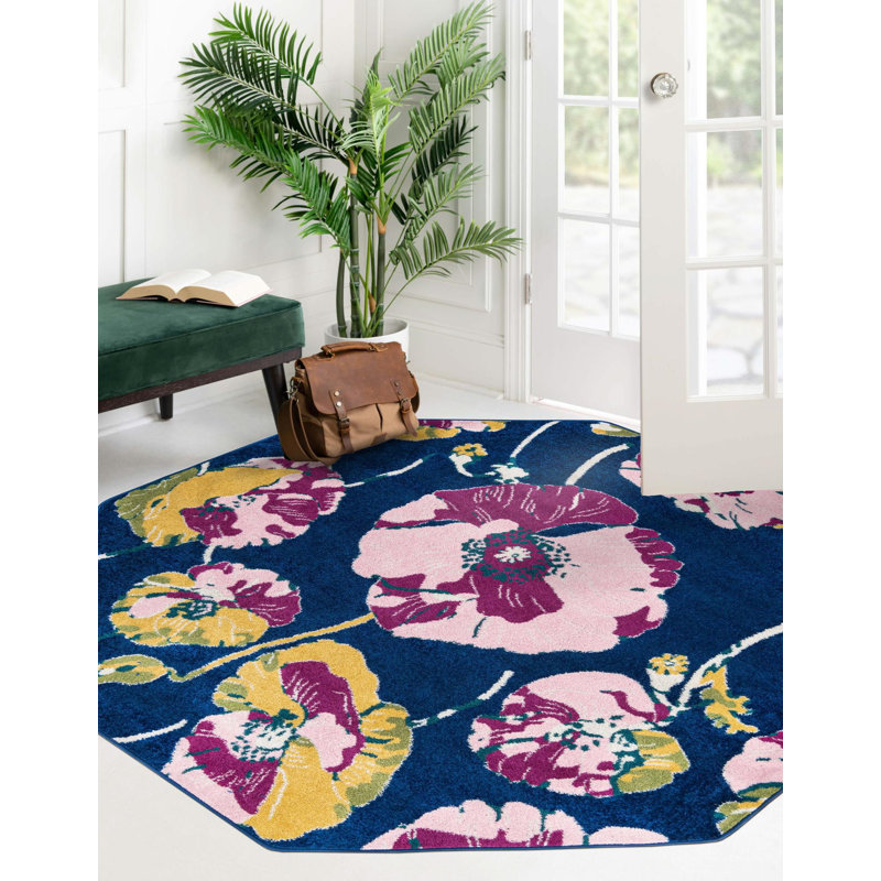Bloom Floral Indoor Rug, Octagon 7' x 7'