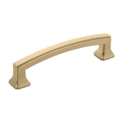 Bridges Collection Handle Pull - 3-3/4" Center to Center Cabinet Pull Champagne Bronze - Transitional, Deco Hardware for Drawers & Cabinets