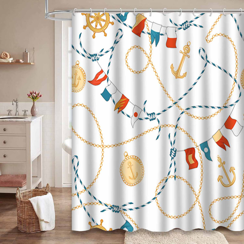Rideau de douche imperméable avec 12 crochets, L 72 po x l 84 po