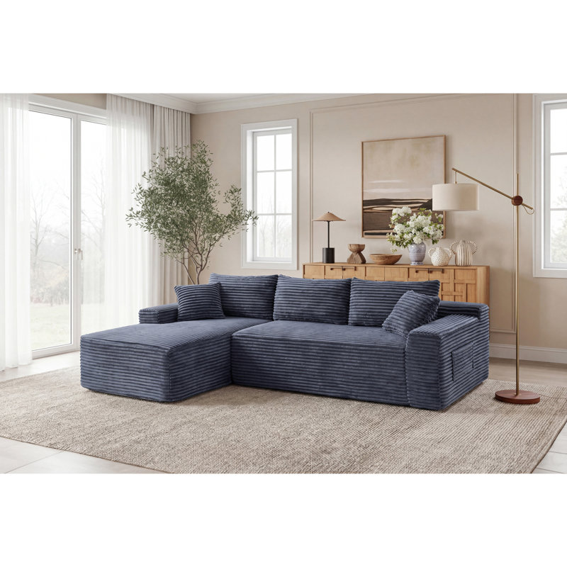 Canapé modulaire 106,3 pouces Cloud, Gray, Orienté vers la gauche
