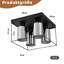 Alvarenga Flush Ceiling Light E27 Glass Design
