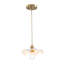 Luminaire suspendu floral en forme de cannelure blanche à 1 lumière en céramique