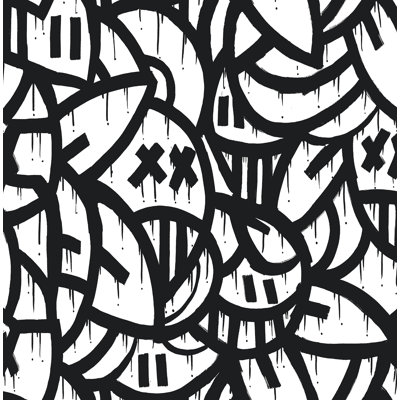 Cream Bold Arrangements Peel & Stick Wallpaper
