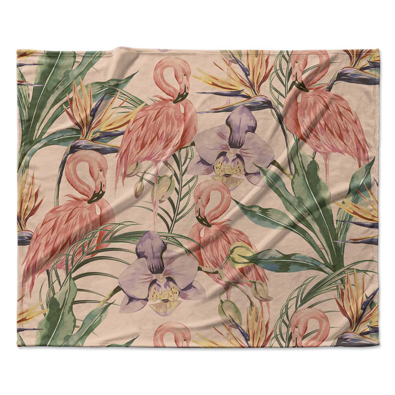 Flamingo Polyester Comforter, Twin Comforter + 1 Standard Pillowcase