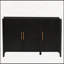 Buffet Wavy 3 portes avec pieds en pin massif, armoire de rangement à finition peinte-187870244