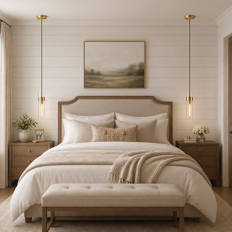Steban 1 - Light Dimmable Cylinder Pendant Light, Brass