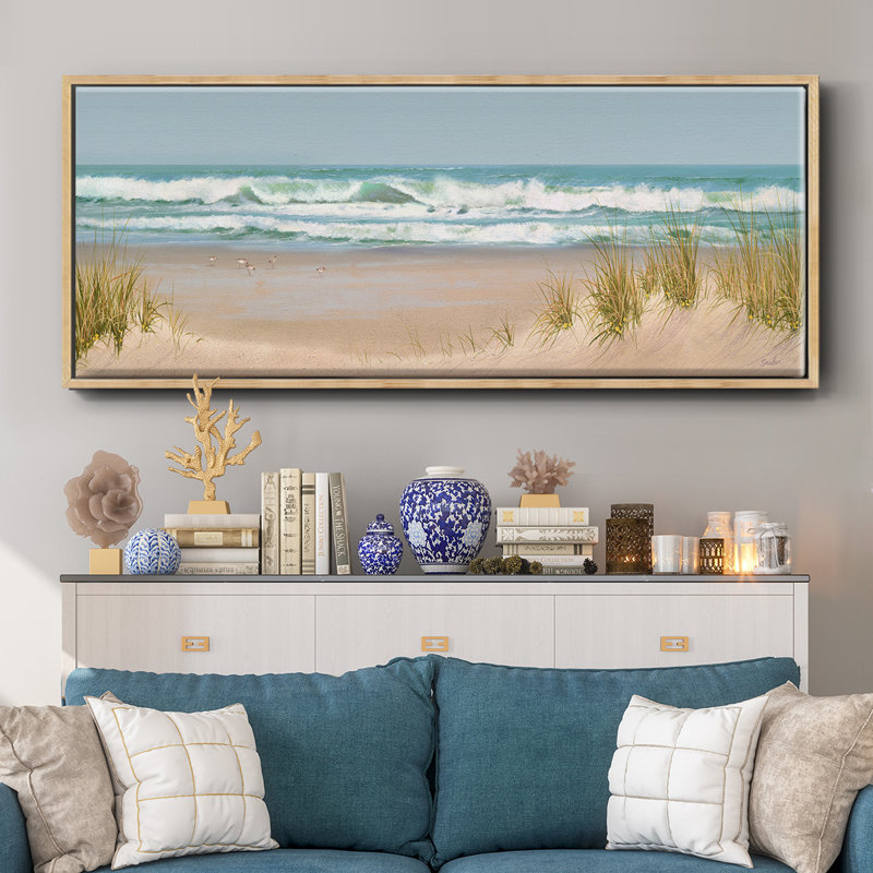 Jewelled Surf- Framed Canvas